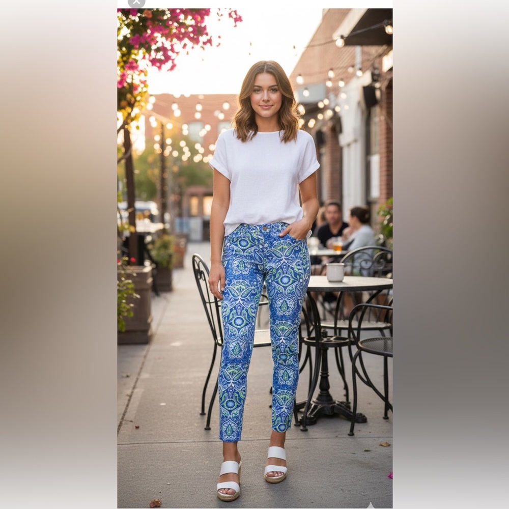J Mclaughlin‎ multicolored patterned Pants woman's 4
